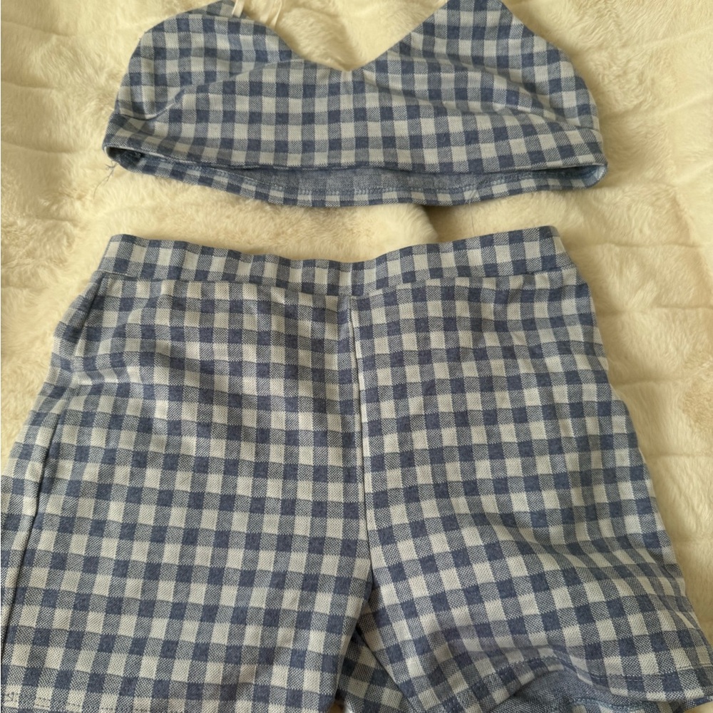 Blue Gingham Women's Shorts